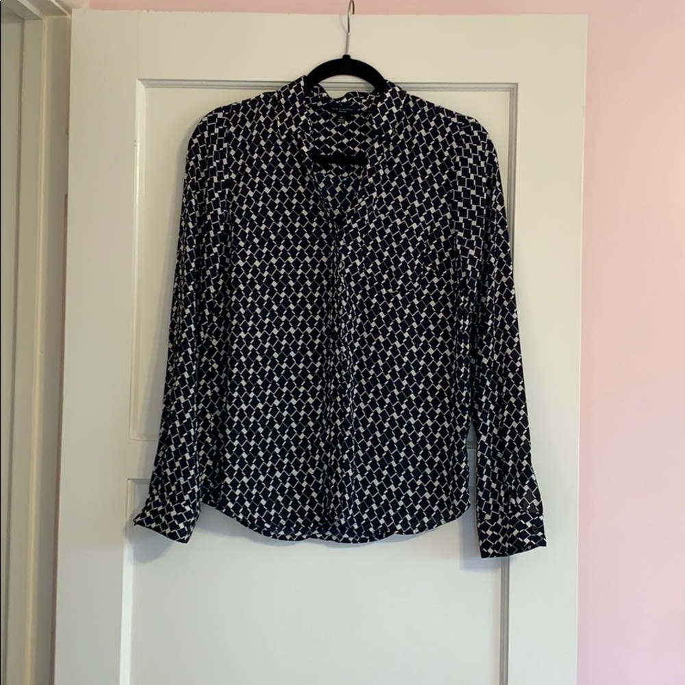 Navy Blue Button Down Dress Shirt